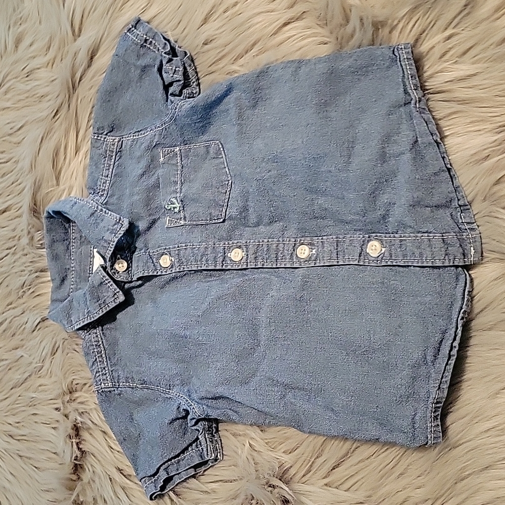Carter's Blue Button-Up Shirt Size 18 Months